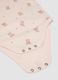 3-pack pink organic cotton bodysuits for baby girls_3