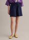 Blue pure cotton regular-fit shorts_1