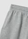 Grey cotton-blend shorts with elasticated waist, regular fit_5
