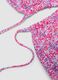 Pink bandeau bikini top in stretch fabric_5