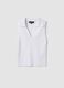 White viscose-blend top with collar_4