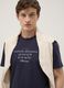 Blue short-sleeve pure cotton regular-fit T-shirt_0