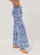 Blue pure cotton trousers with all-over print_3