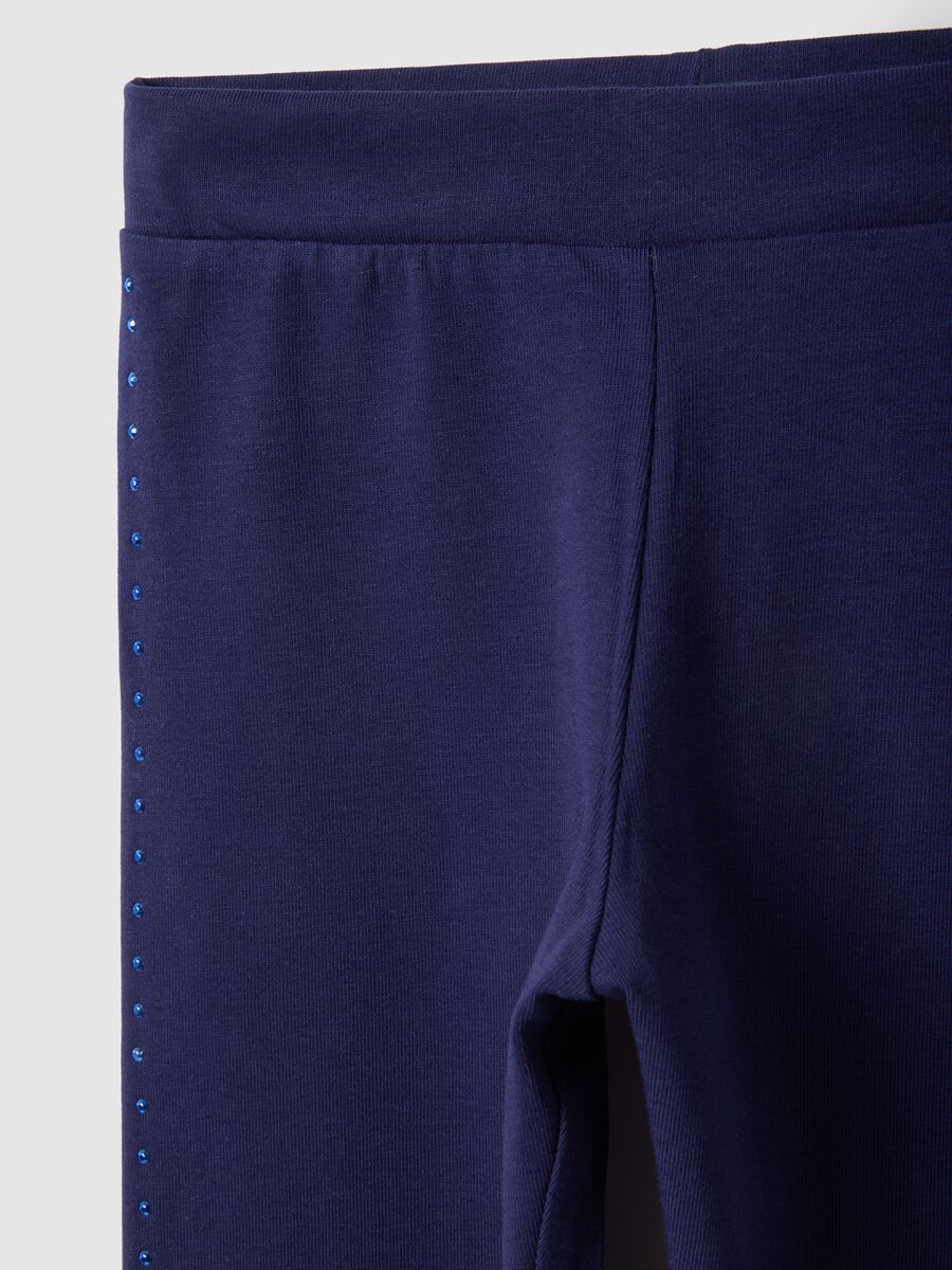 Skinny purple cotton leggings for girls_2