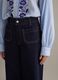 Wide-leg blue denim cotton jeans_3