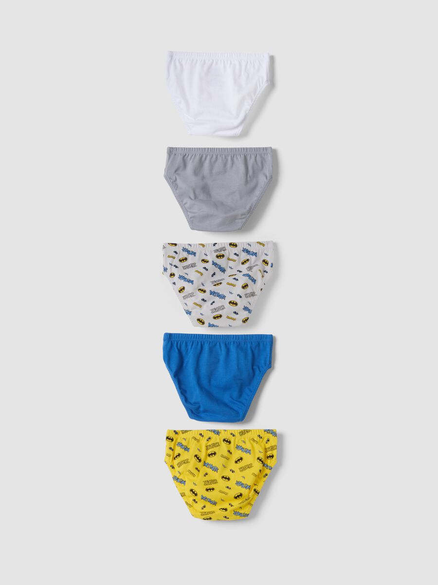 Pack of five multicolour organic cotton Batman briefs_1