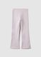 Pink stretchy cotton regular fit leggings for girls_1