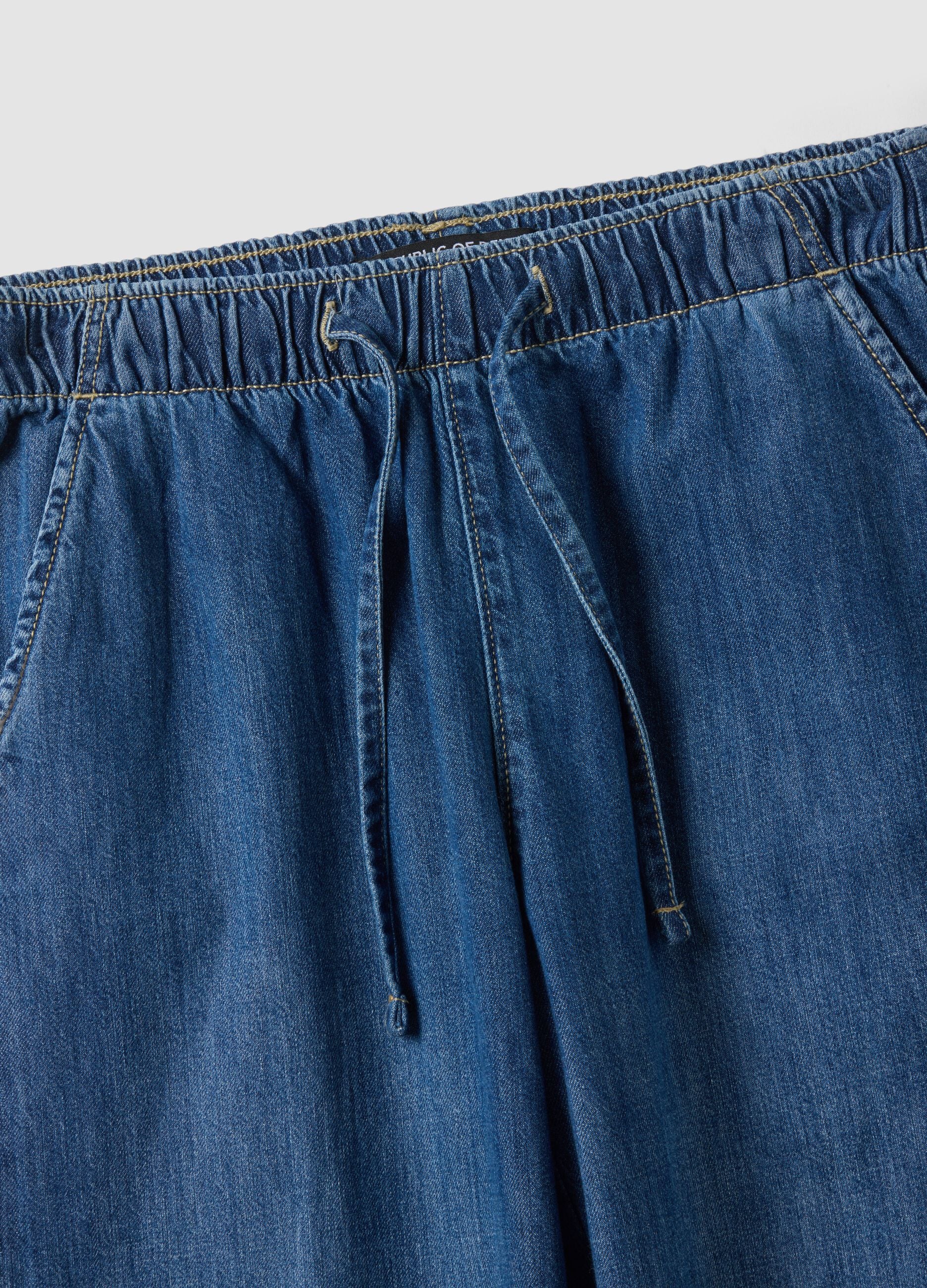Wide-Leg Pure Cotton Trousers