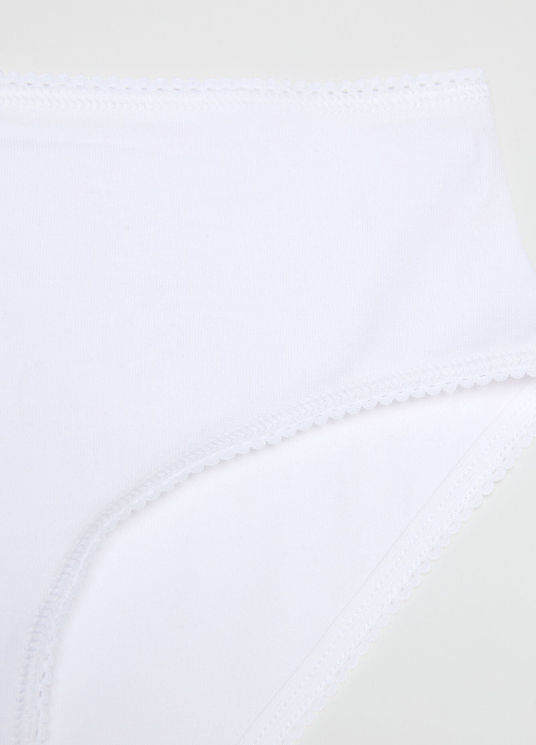 Girls' White Cotton Stretch Briefs - Regular Fit