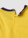 Yellow and black pure cotton set with top and shorts for baby boys, regular fit_3
