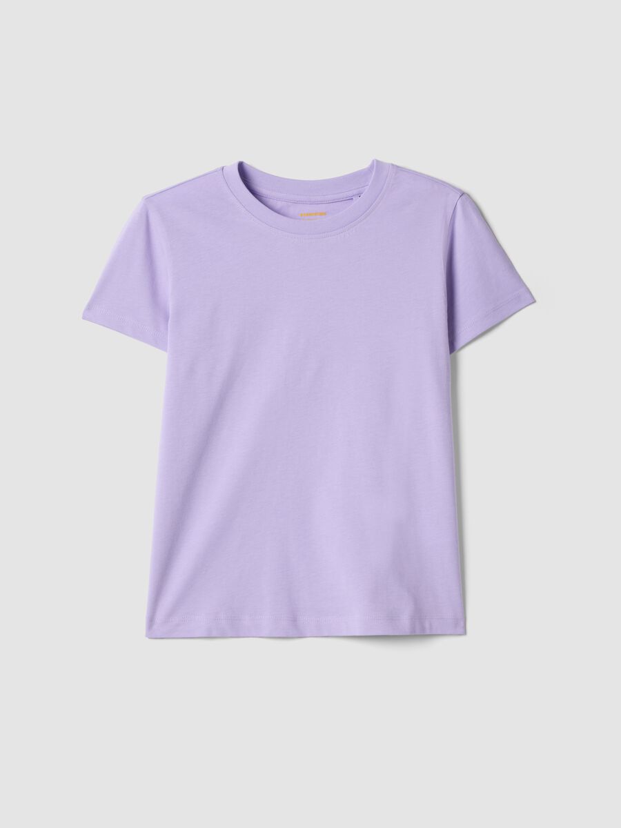 Girls&rsquo; Purple Pure Cotton Regular Fit T-shirt_3