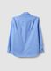 Light blue pure cotton shirt with French collar, easy-iron, regular fit_1
