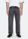 Grey denim flare-fit jeans in pure cotton_1