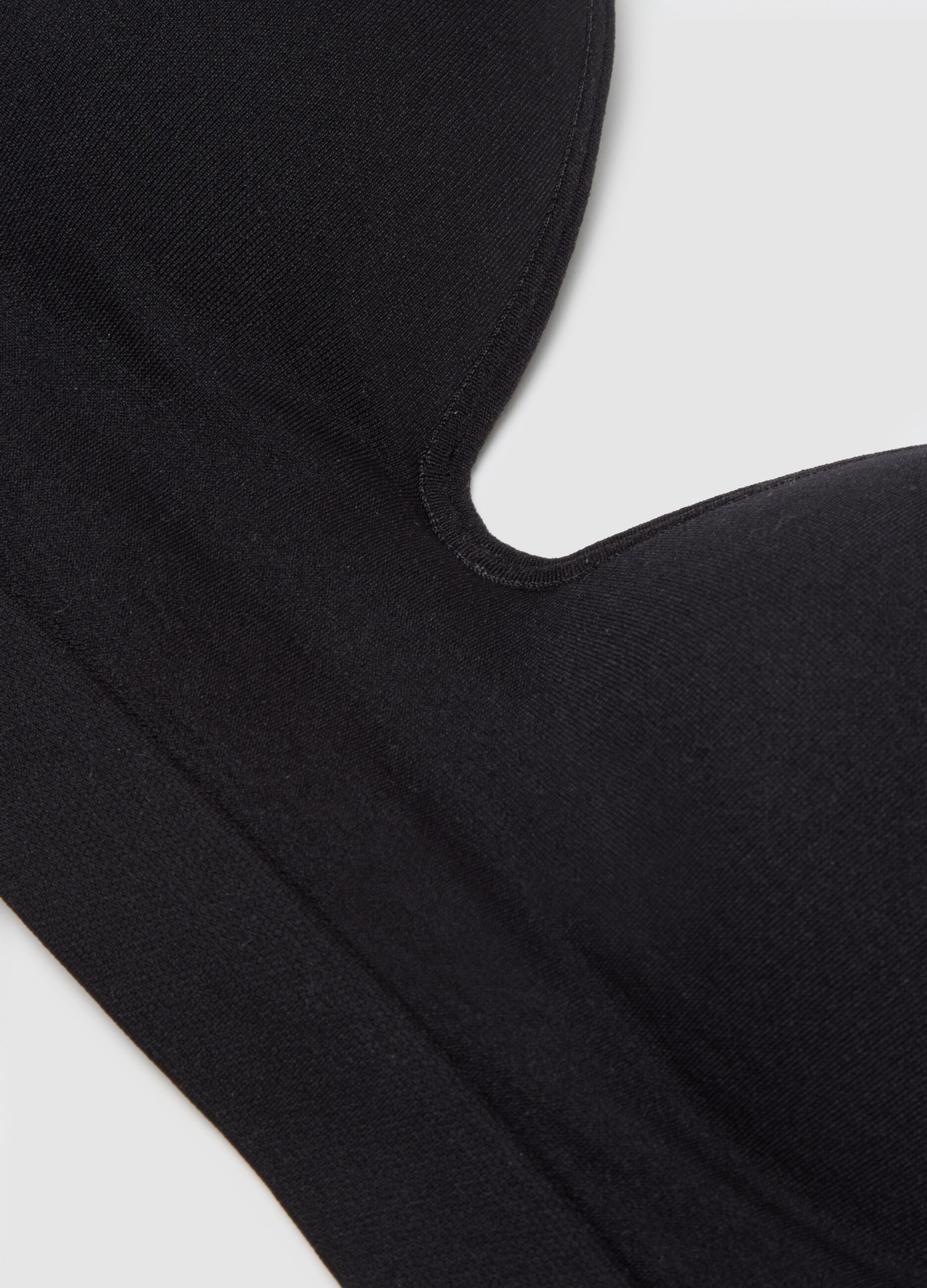 Stretch black microfibre bralette