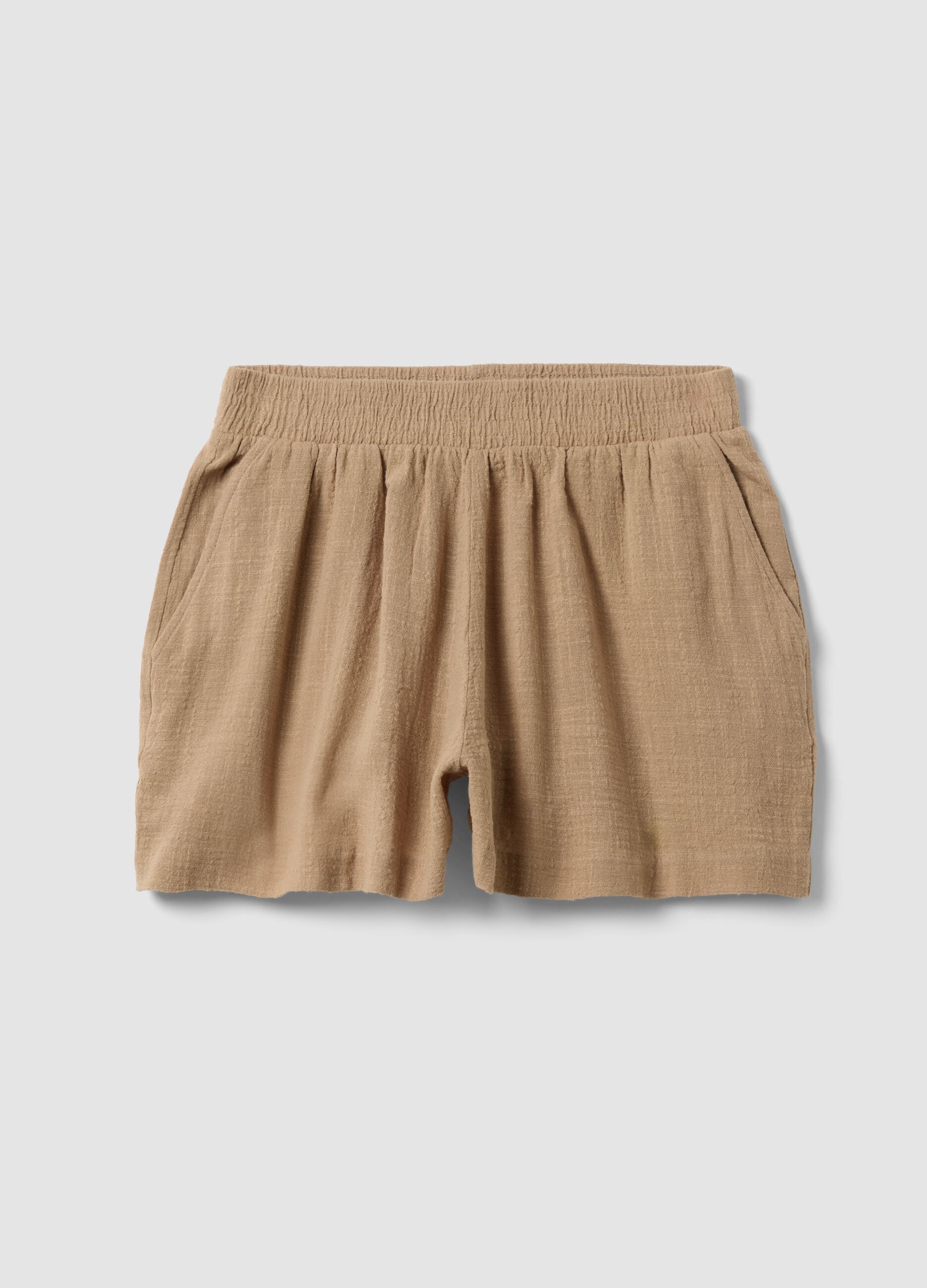 Beige pure cotton shorts