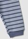 Purple organic cotton pyjamas with striped top and trousers for baby and toddler_3