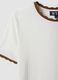 White stretch viscose crew-neck T-shirt with contrast trim_2