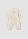 White organic cotton baby sleepsuit with Stitch print_0
