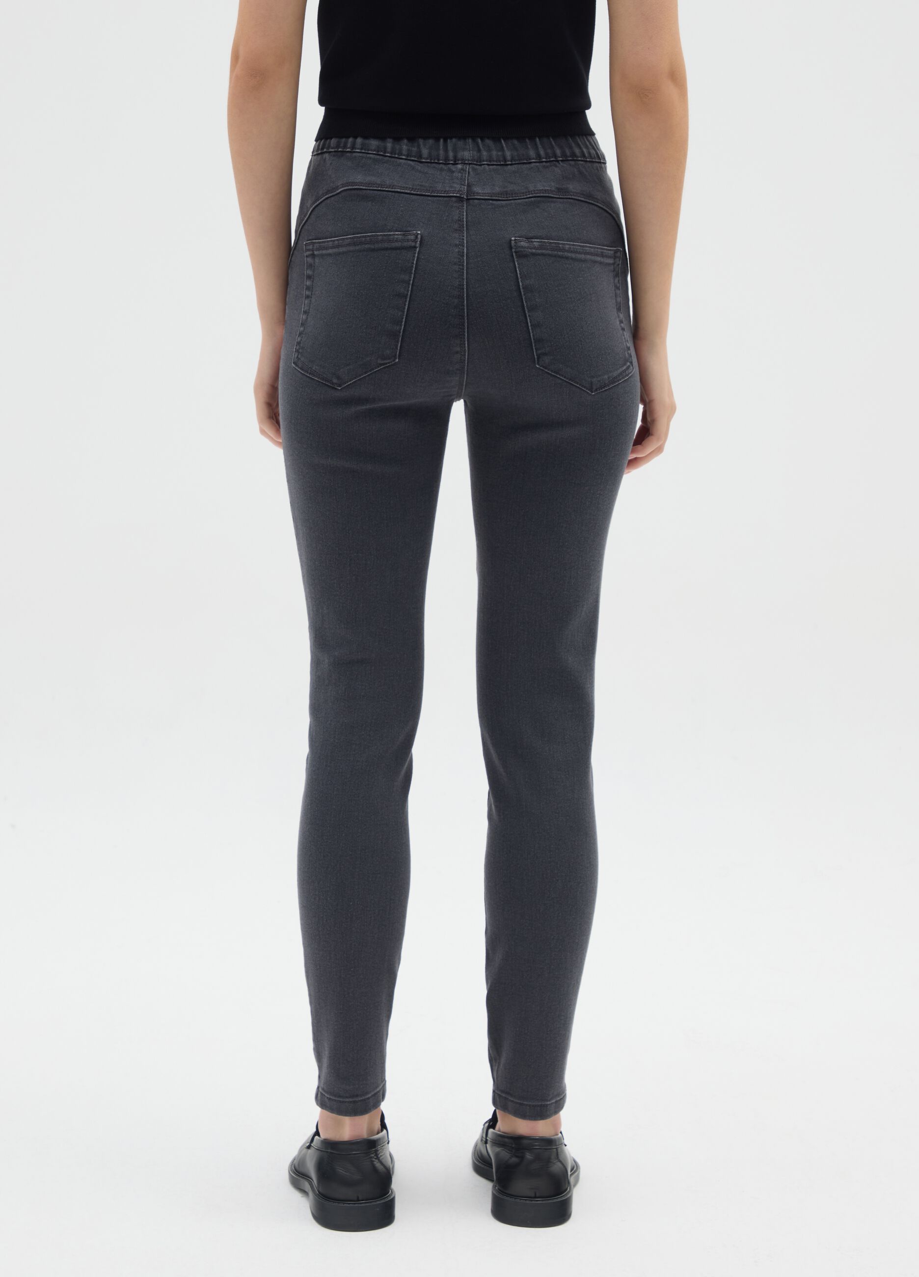 Grey Stretch Skinny Jeans