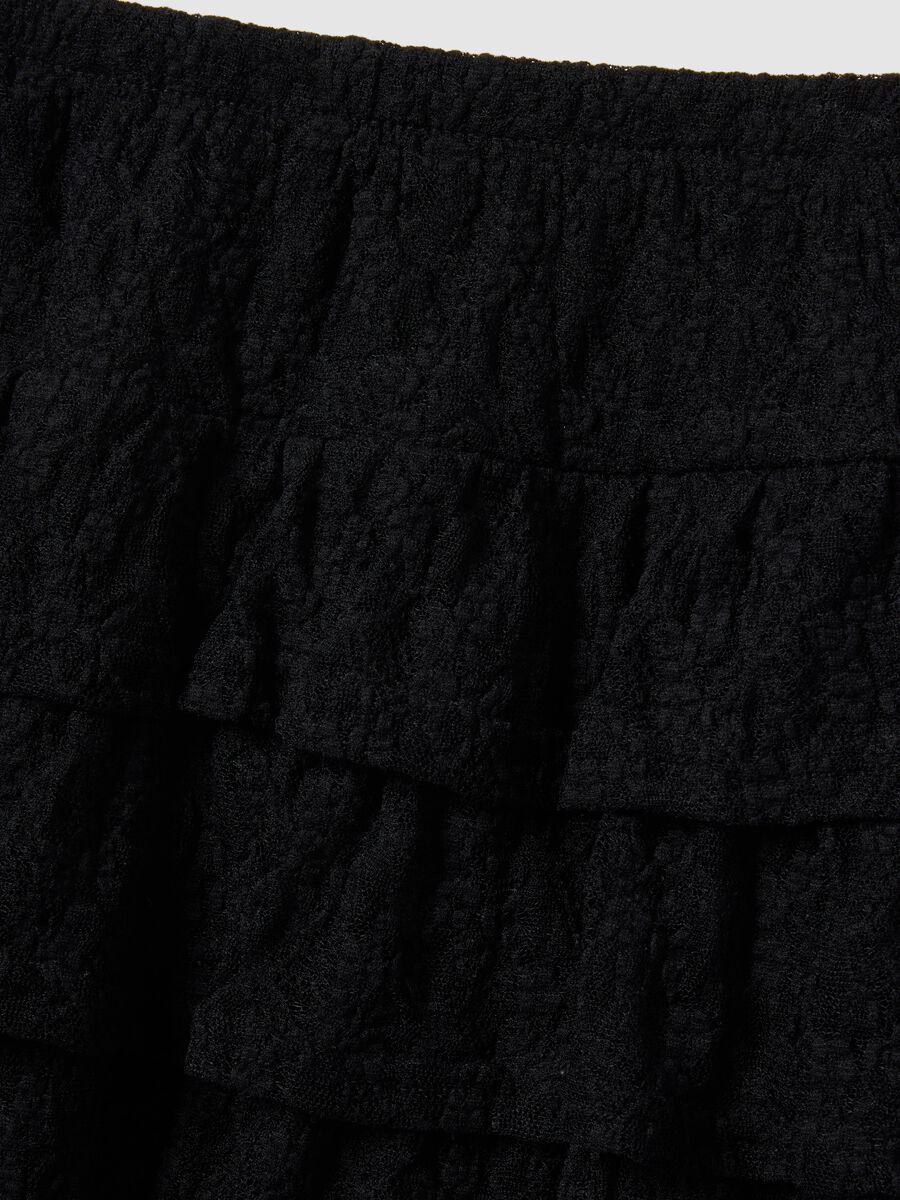 Black Lace Mini Skirt Regular Fit_5