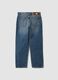 Blue denim jeans in pure cotton, loose fit_2
