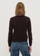 Brown wool-blend crew-neck cardigan_3