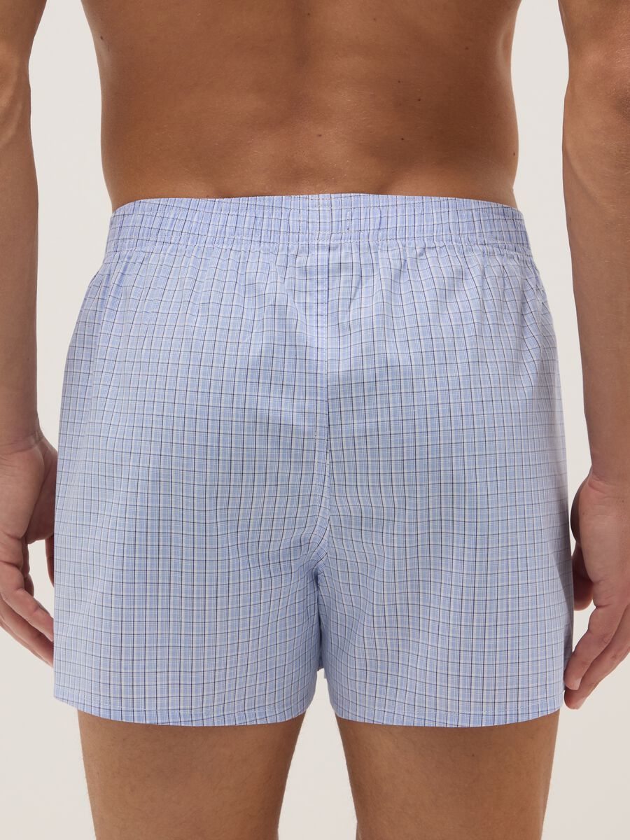 Bipack boxer in puro cotone organico azzurro regular fit_2