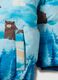 Blue padded hooded jacket with animal print, regular fit_3