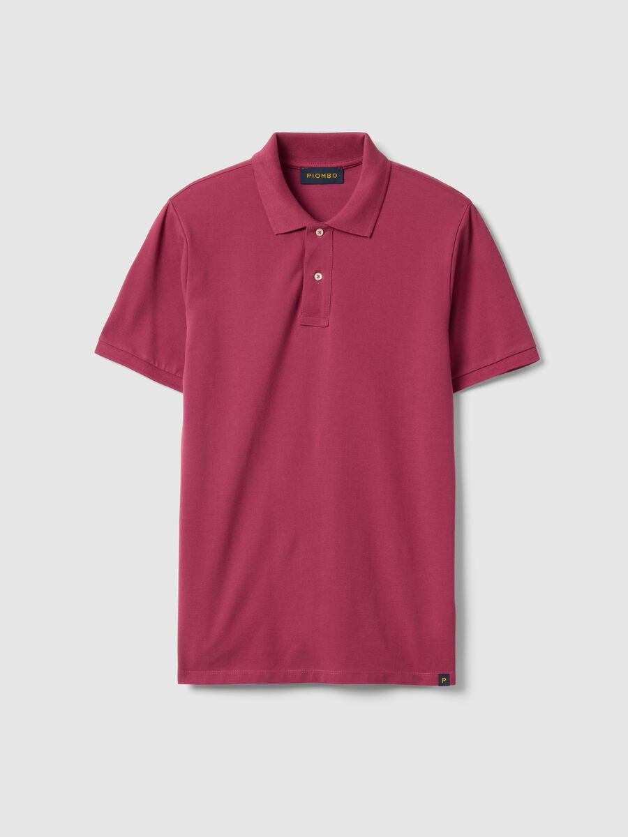 Pink Supima cotton polo shirt, regular fit_0