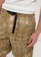 Beige baggy pure cotton Bermuda shorts_3