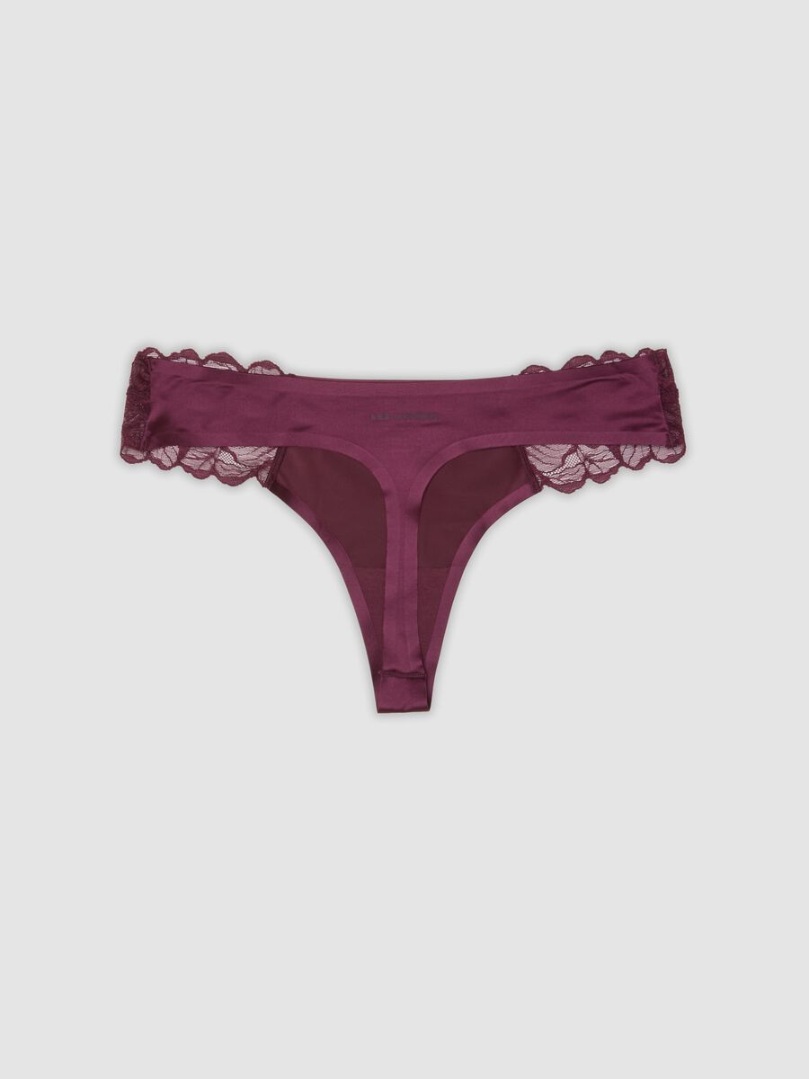 Purple Brazilian briefs in stretch microfibre with lace_2