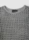 Grey cotton blend jumper with mesh pattern_5