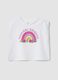 White pure cotton vest top with print_0