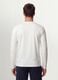 White long-sleeve T-shirt in pure organic cotton with crew neck_3