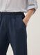 Blue stretch cotton trousers_2