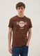 Brown pure cotton Hard Rock Cafe print T-shirt, regular fit_0
