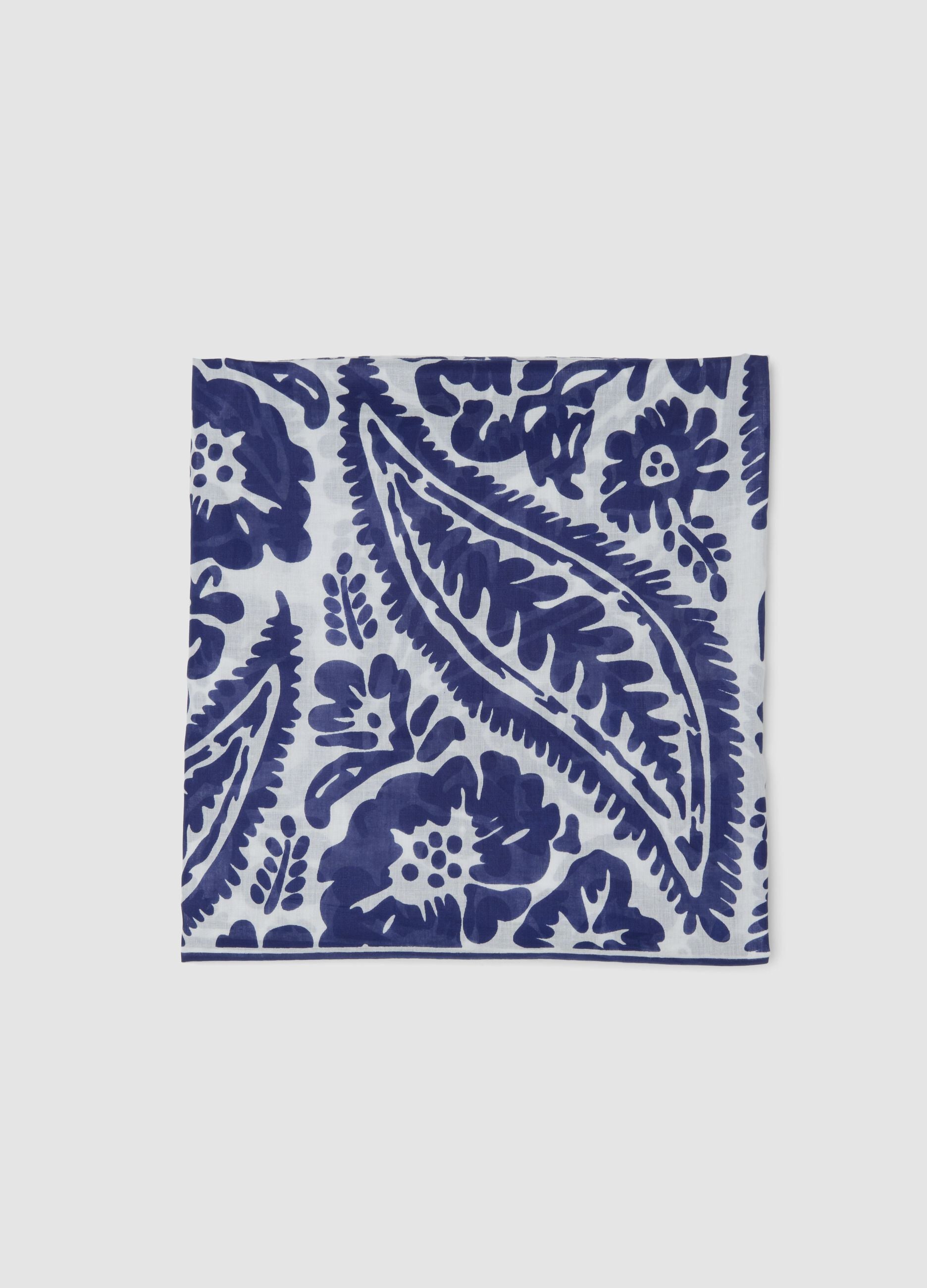 Blue and white pure cotton pareo