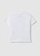 Regular fit white pure cotton t-shirt with print for girls_4