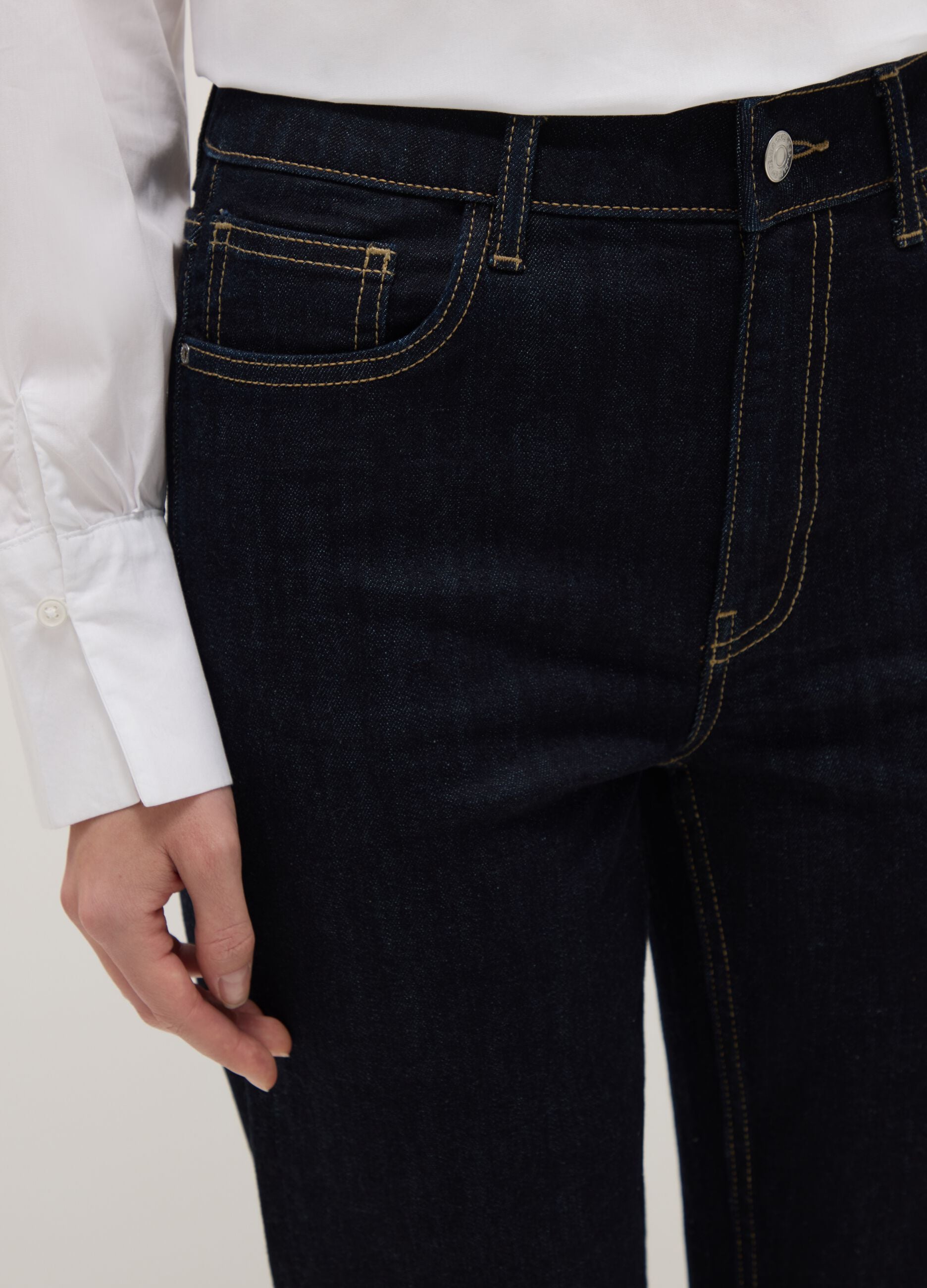 Blue stretch cotton slim fit jeans