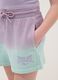 Purple pure-cotton gradient shorts for girls, relaxed fit_2