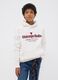 White cotton-blend hoodie with Chicago Bulls logo_1