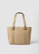 Beige shopper bag with gathered outer pocket_2