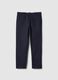 Straight blue twill chinos in pure cotton regular fit_4