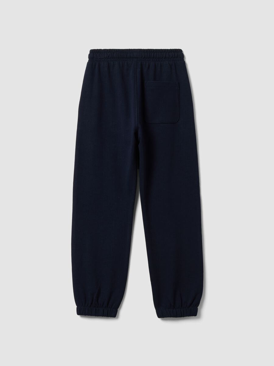 Blue organic cotton jogger trousers_1