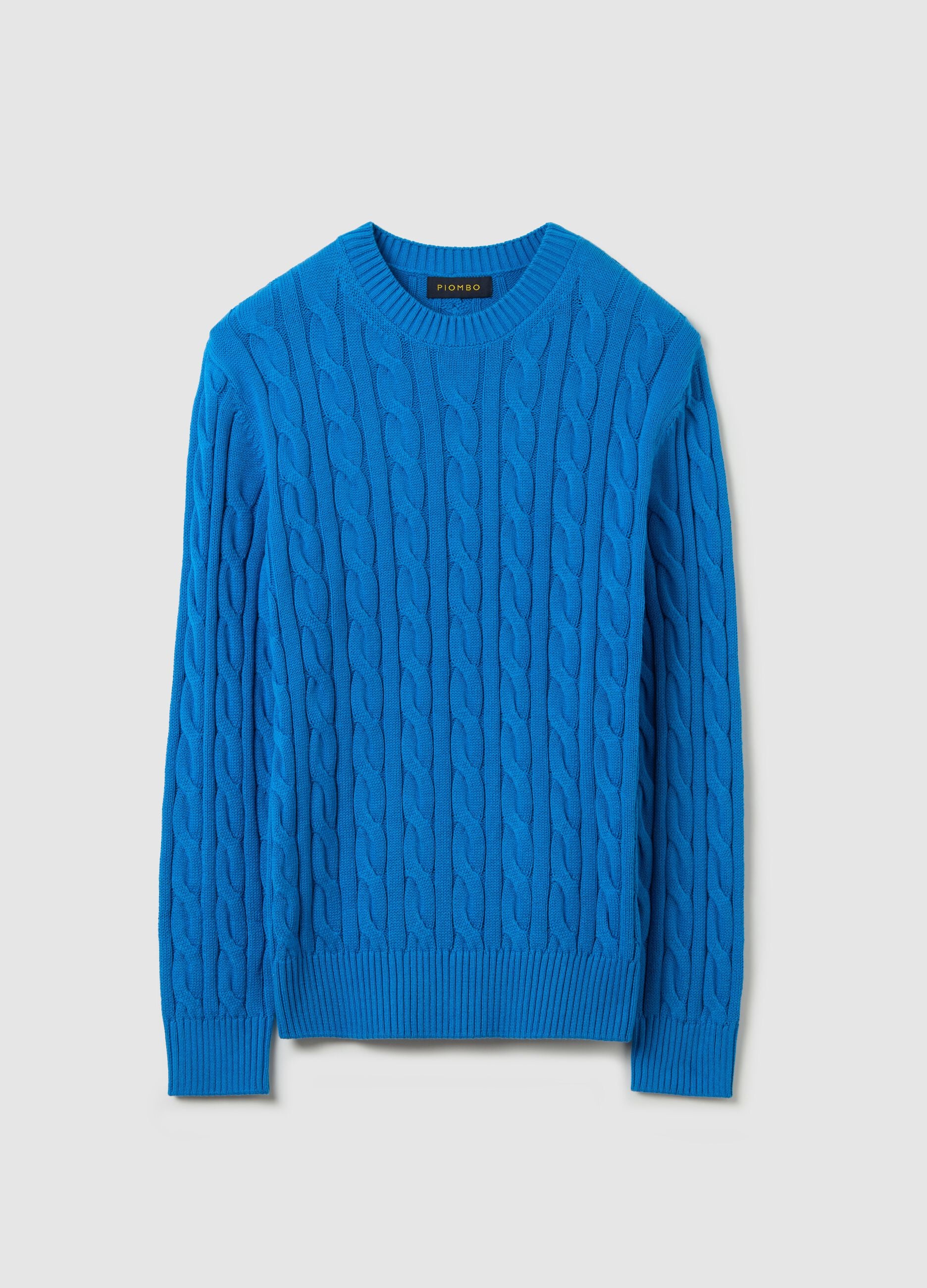 Pullover with cable-knit design