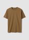 Brown regular-fit T-shirt in pure organic cotton jersey_4