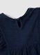 Girls&rsquo; blue pure cotton regular-fit T-shirt with frills_3