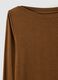 Brown slim-fit stretch viscose T-shirt_6