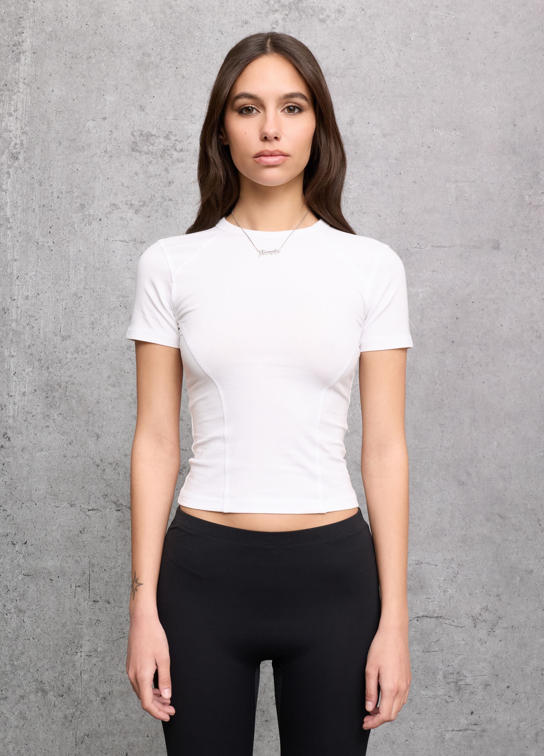 Fitted White Logo T-shirt