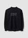 Black cotton-blend AC/DC print sweatshirt_0